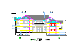 某地区经典豪华别墅建筑cad设计图-图二