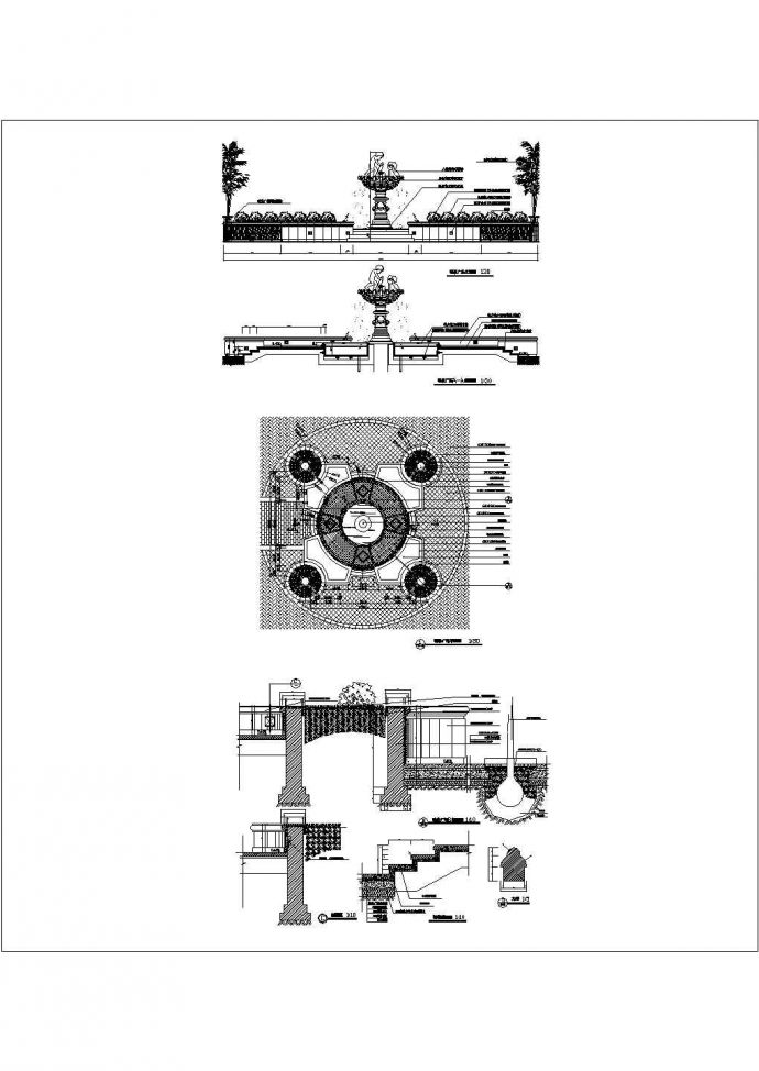 某喷泉CAD节点全套设计施工图_图1
