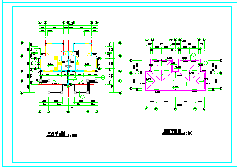 某经典大型别墅建筑设计cad施工图-图二