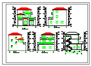 某地区经典别墅方案初步设计cad图纸-图一
