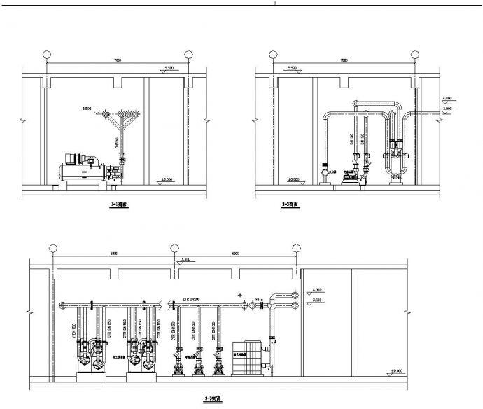 冰蓄冷空调机房工程系统设计平面图_图1
