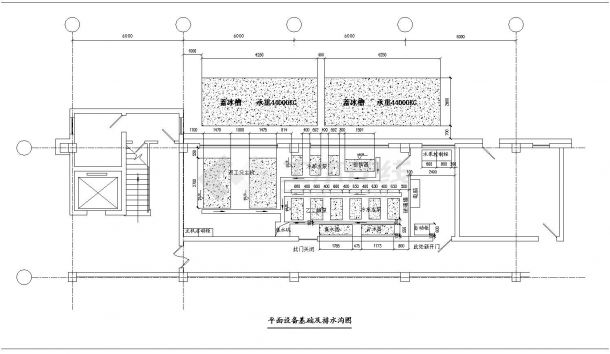 冰蓄冷空调机房工程系统设计平面图-图二