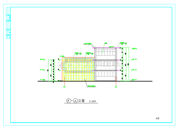 某地某小区多层会所建筑设计方案施工图CAD图纸-图一