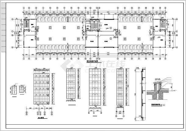 6856平方米五层办公楼建筑施工设计图-图二