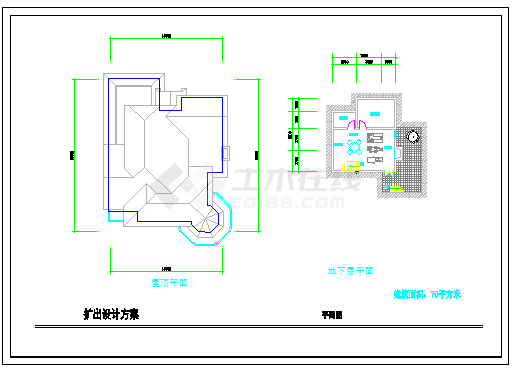 南方别墅一套建筑设计方案cad图纸-图二