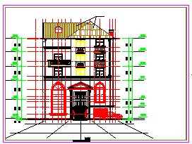 某错层别墅建筑结构施工cad设计图纸