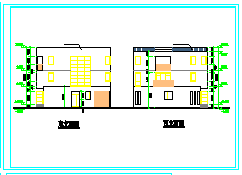 某多层单体别墅施工设计建筑cad图纸-图二