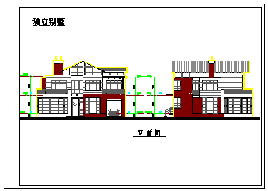 某独立别墅建筑cad施工设计图纸_图1
