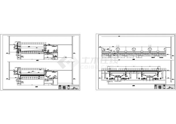 【苏州】某净水厂V型滤池工艺设计施工CAD图纸-图二