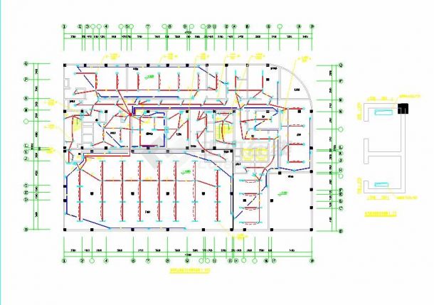 某地十二层综合楼电气设计cad图纸(第三部分)-图一