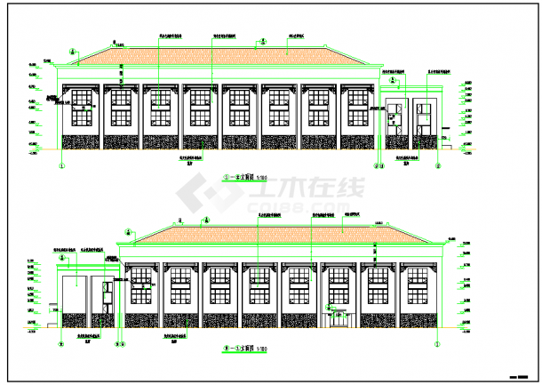 辽宁某网球馆建筑设计施工图（钢结构门式钢架）-图二