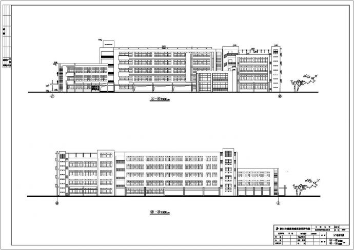 温州某5层框架教学楼建筑设计方案图_图1