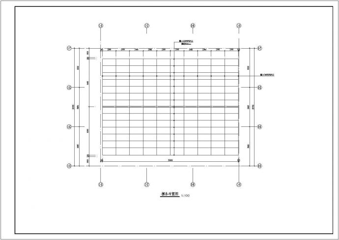 正放四角锥焊接球节点网架施工图（共9张图）_图1