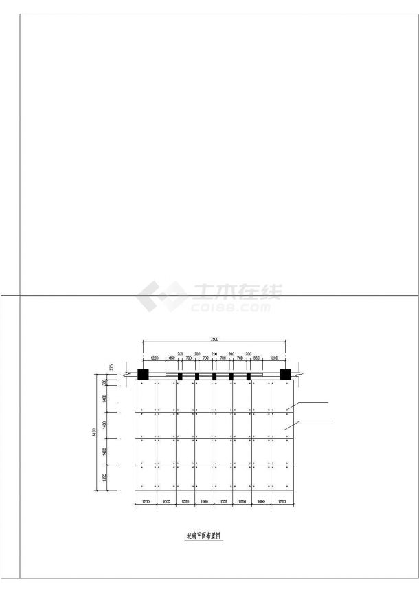 拉索式钢结构雨篷结构设计施工图（共4张图）-图二