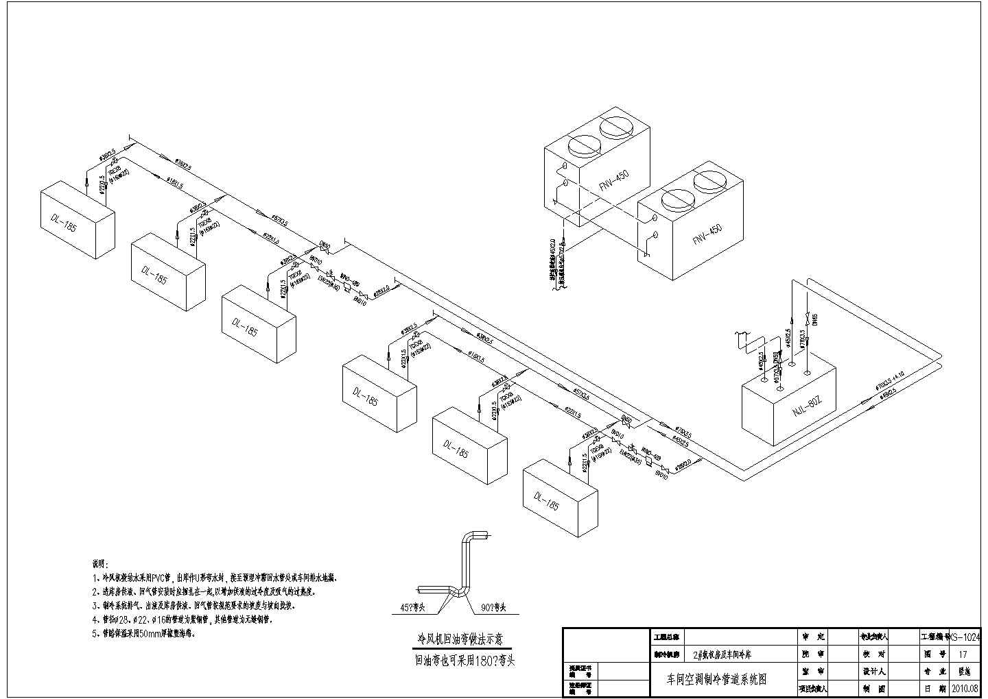 【威海】某食品车间空调设计cad图纸