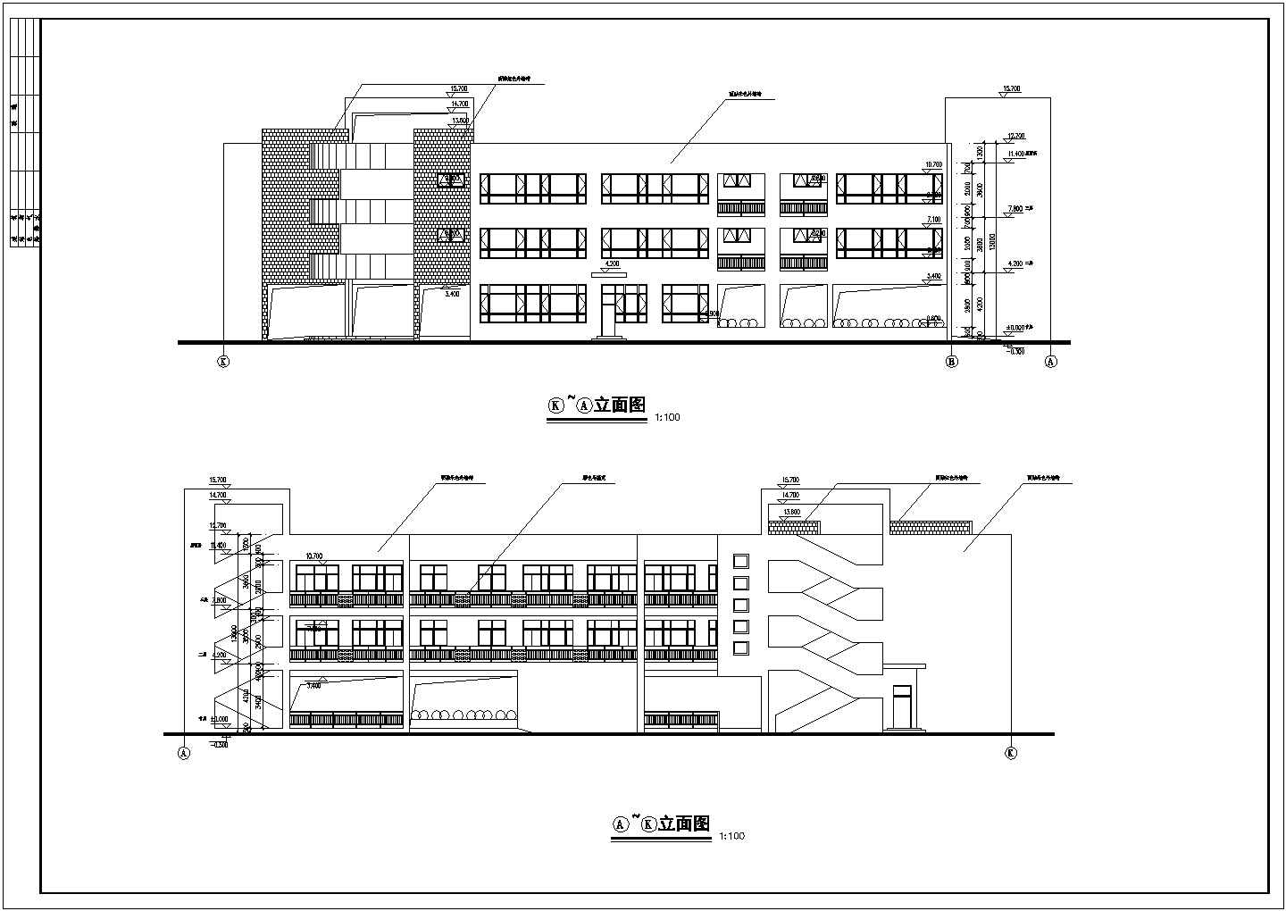 某地3层混凝土框架结构幼儿园建筑施工图纸