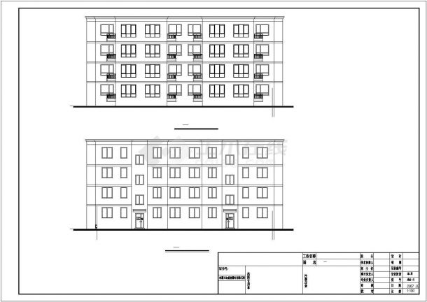 某四层生活基地6#住宅全套建筑结构、水电暖施工图-图一
