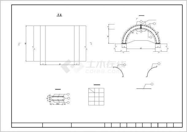 三孔空腹式拱桥施工图CAD（共37张图纸）-图一