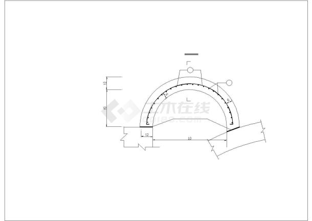 三孔空腹式拱桥施工图CAD（共37张图纸）-图二