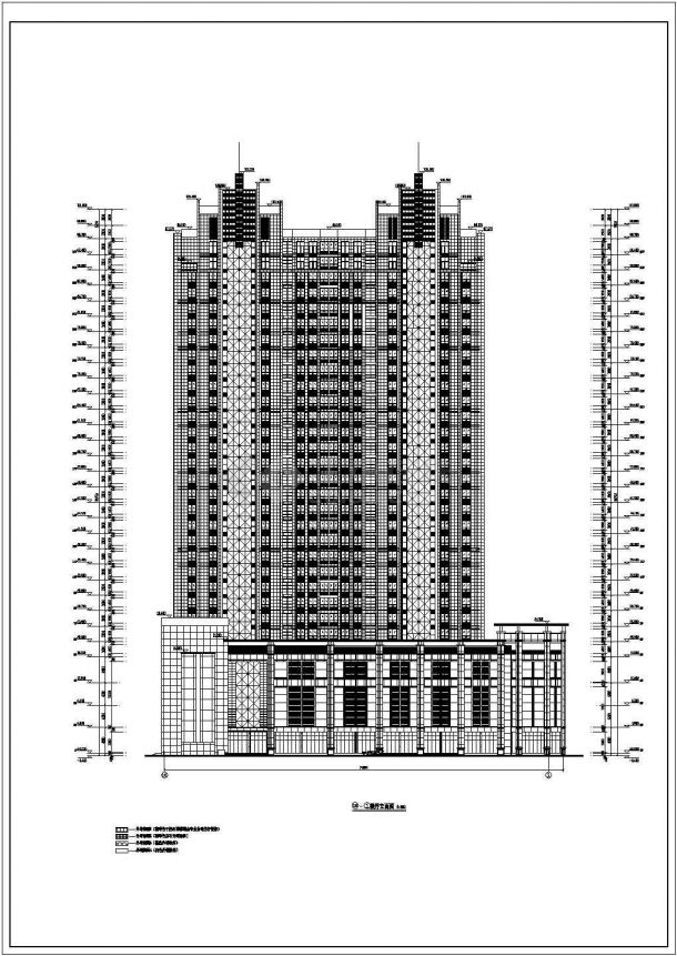 某31层剪力墙商住楼建筑设计施工图-图二