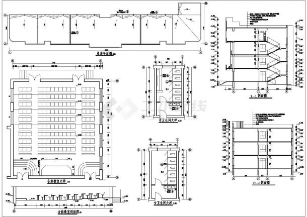 某中学四层教学楼建筑结构设计施工图-图二