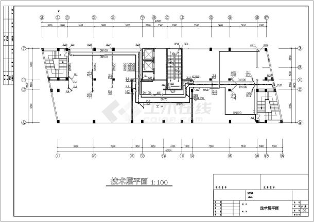 某地上二十层商住楼给排水图纸-图二