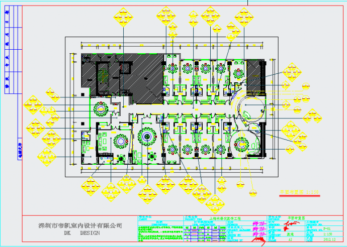 上梅林餐饮装饰工程施工图（含效果图）_图1