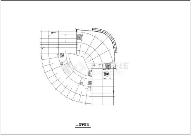 某大学六层星级会馆建筑设计方案图-图二