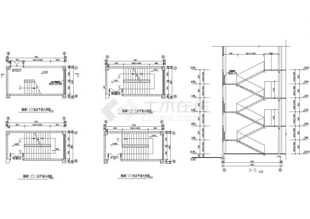 【西安】某学校浴室建筑施工设计图-图二