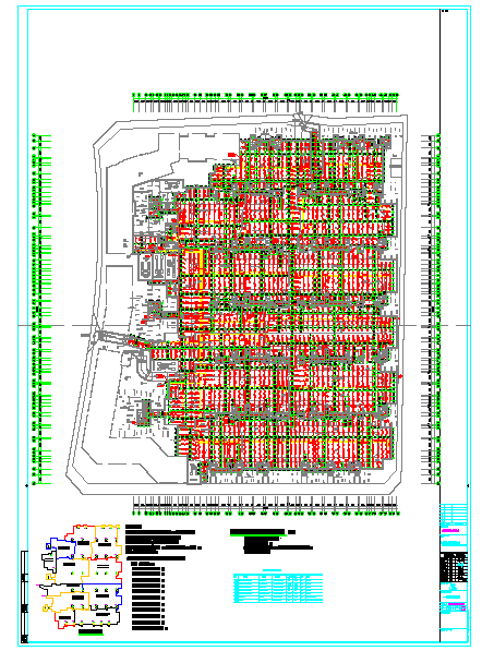 重庆某住宅项目31863平米车库消防水系统安装施工图