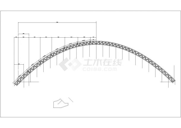 悬索桥剖面CAD参考图-图一