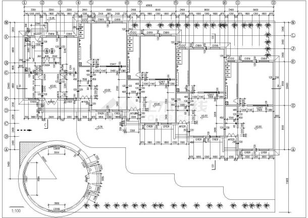 某地一层小型幼儿园建筑设计施工图-图二