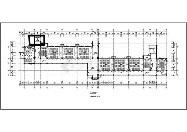 【西安】某大学教学楼建筑设计图纸-图二