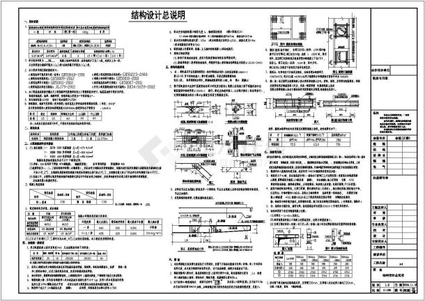 某地三层框架结构商业楼结构施工图-图一