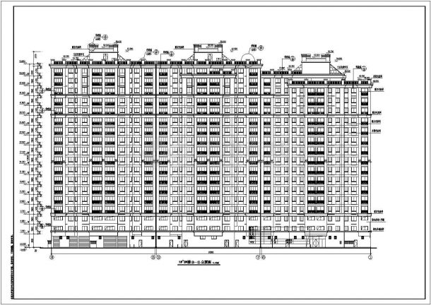 某十八层框剪住宅楼建筑设计施工图-图二