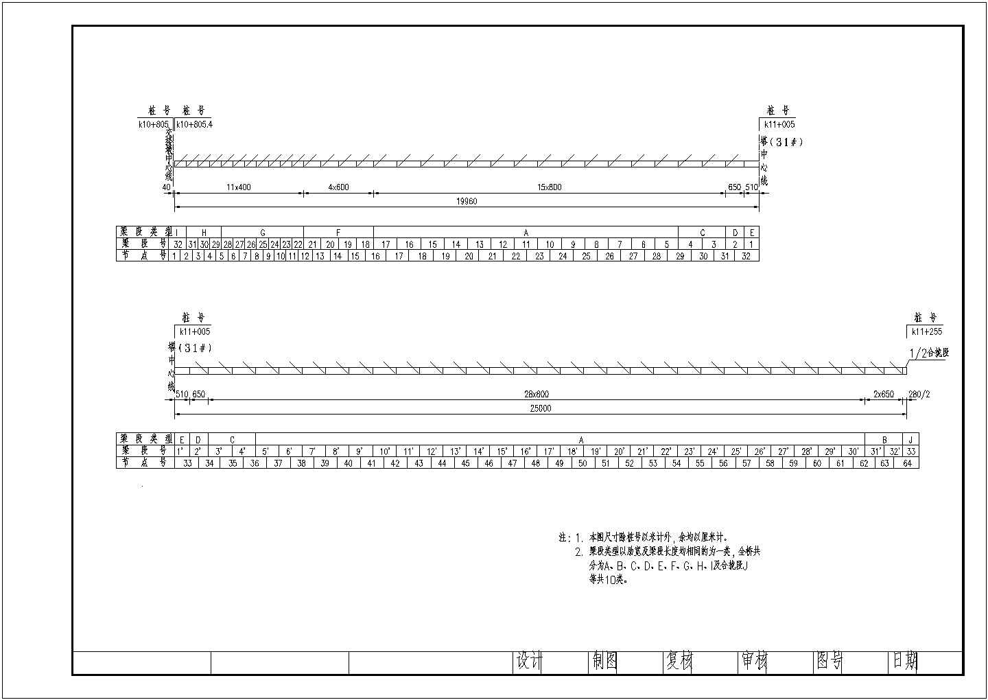 双塔双索面预应力斜拉桥主桥上部全套设计图纸