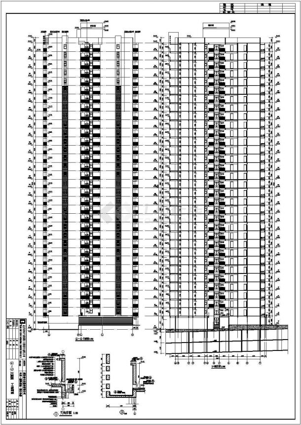 某地33层框剪结构住宅楼建筑设计施工图-图二