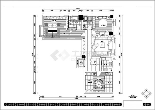 【武汉】现代都市两居室装修施工图（含效果图）-图二