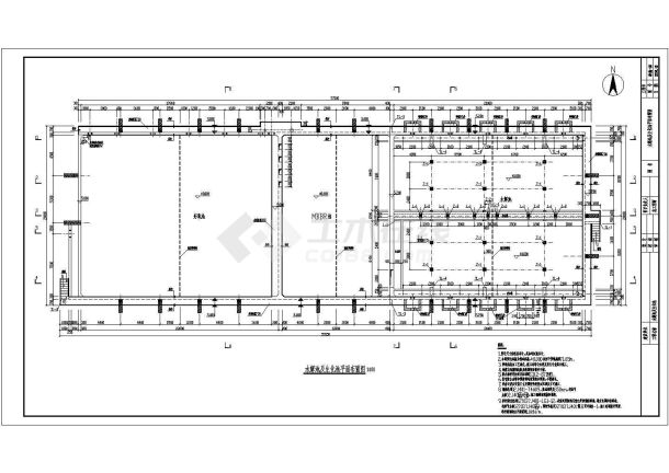 大型污水厂污水处理池生化池土建图-图一