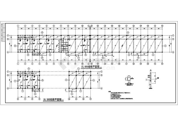 某地区五层7度区框架结构小宾馆结构施工图-图二