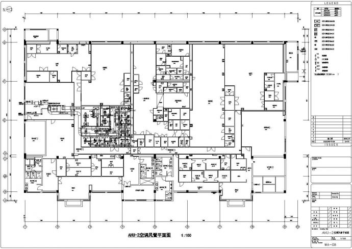 制药工厂空调规划布置CAD平面图_图1