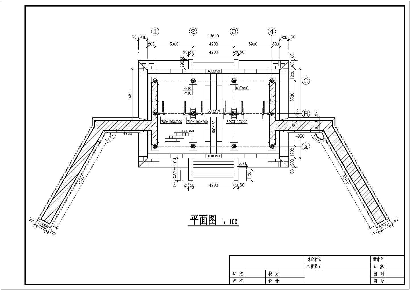 某砖木结构仿明朝三开间古建设计全套图纸