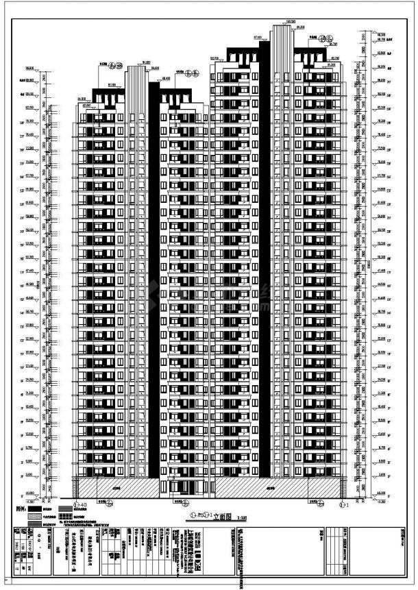 上海三十一层剪力墙结构住宅建筑设计施工图-图二