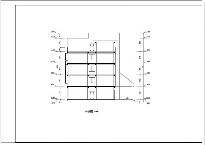 某地多层框架结构制药厂建筑设计方案图_图1