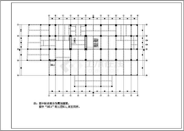 某地框架结构大酒店结构加固设计图纸-图一