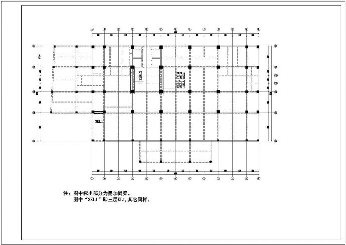 某地框架结构大酒店结构加固设计图纸_图1
