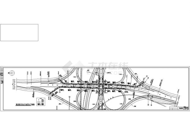某立交桥非机动车道、人行道雨水管道设计图-图一