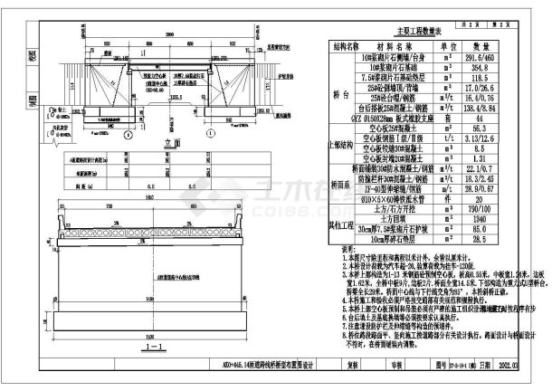 某地13米跨桥的建筑施工图（完整版）-图一