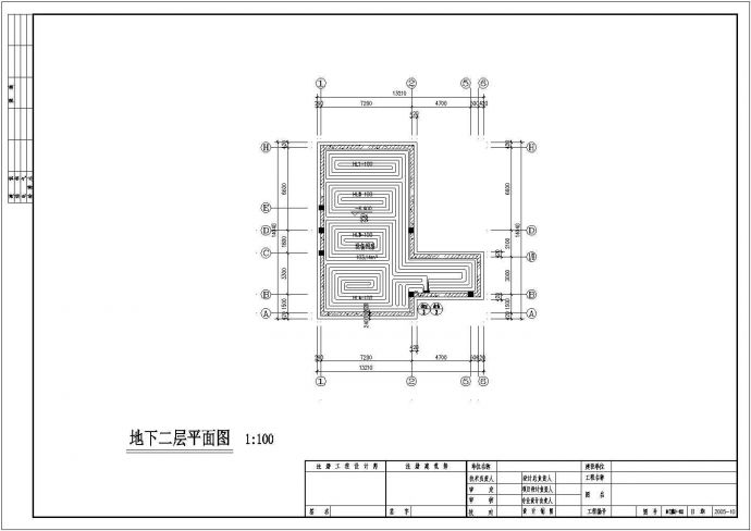 联体别墅地热采暖CAD平面布置参考图_图1