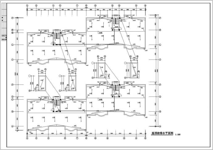 浙江某地上六层连体住宅给排水设计图纸（含设计说明）_图1
